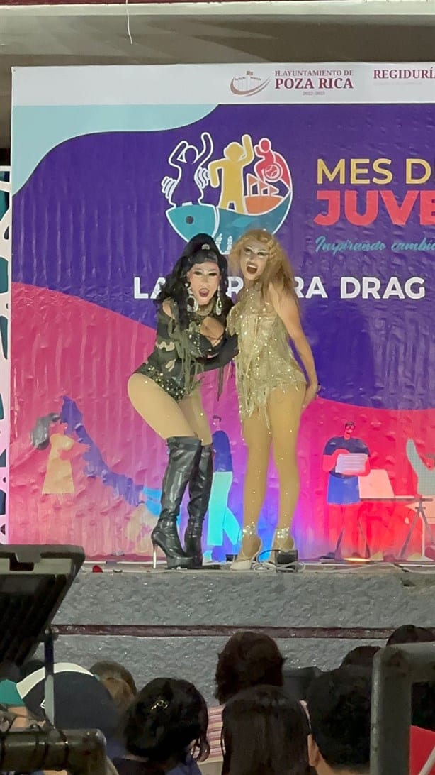 Con maquillaje, vestuarios y colores realizan primera pasarela drag en Poza Rica