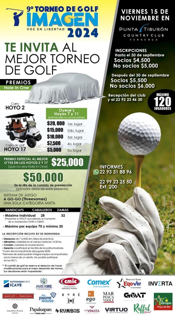 Torneo de Golf Imagen 2024, presentado por Imagen de Veracruz