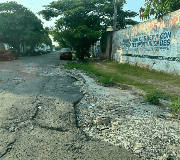 Vecinos de la colonia Hidalgo exigen reparación urgente de la calle Urbina por su mal estado