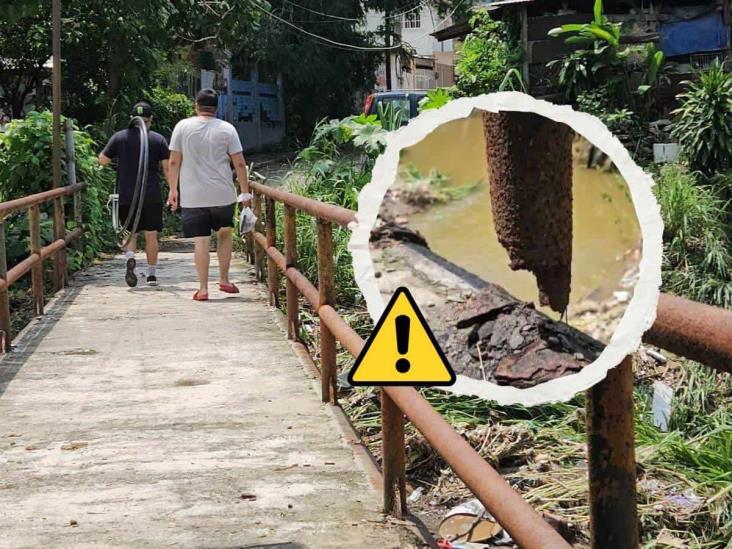 Temen colapso de otro puente en esta zona de Poza Rica