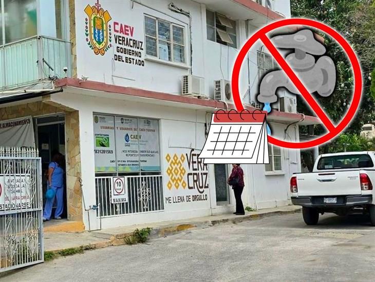 Tuxpan se quedará sin agua durante tres días por este motivo