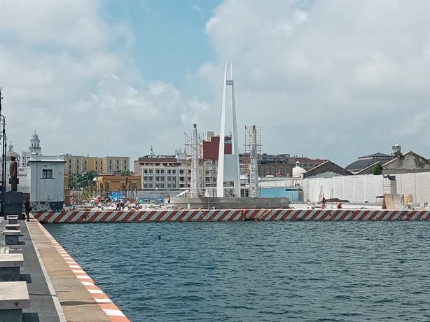 Así avanza construcción de la Plaza del Heroísmo en el puerto de Veracruz