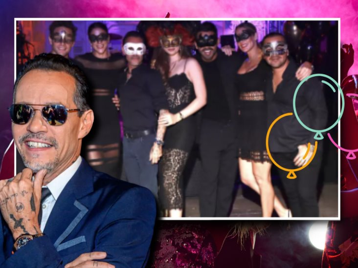 Así fue la extrovertida fiesta de cumpleaños 56 de Marc Anthony